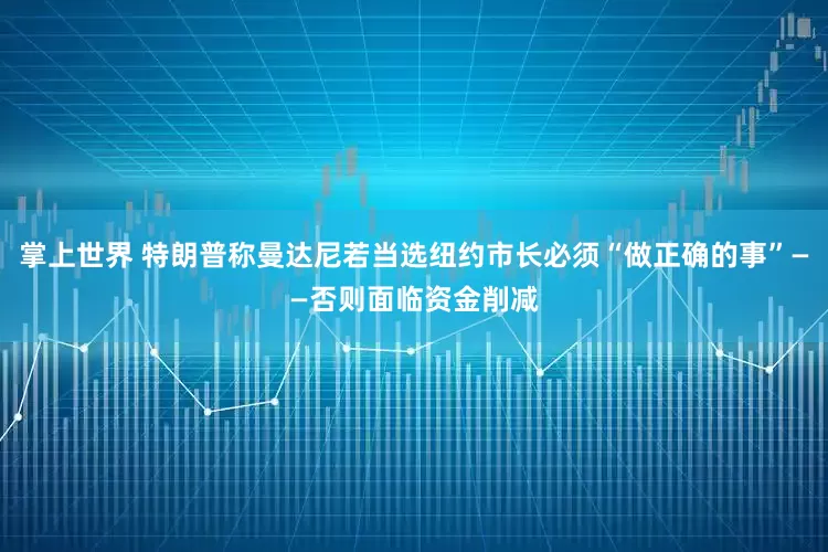 掌上世界 特朗普称曼达尼若当选纽约市长必须“做正确的事”——否则面临资金削减